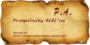 Przepolszky Aléna névjegykártya